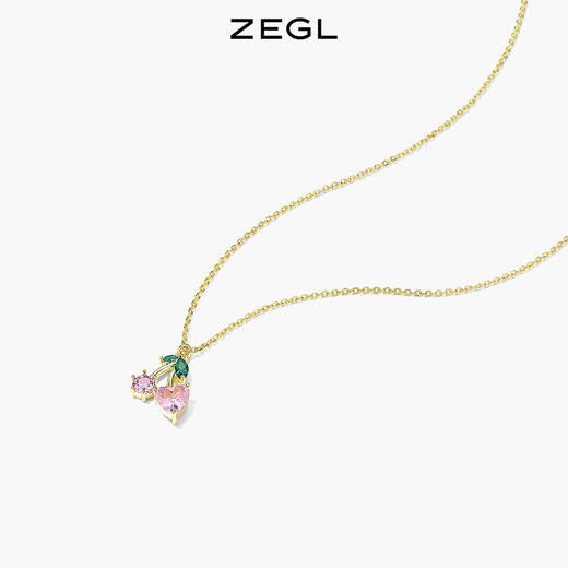 ZEGL设计师925纯银樱桃项链女设计感轻奢小众柠檬葡萄夏季锁骨链 商品图5
