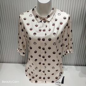 南3   尚牧女桑蚕丝燕领T恤