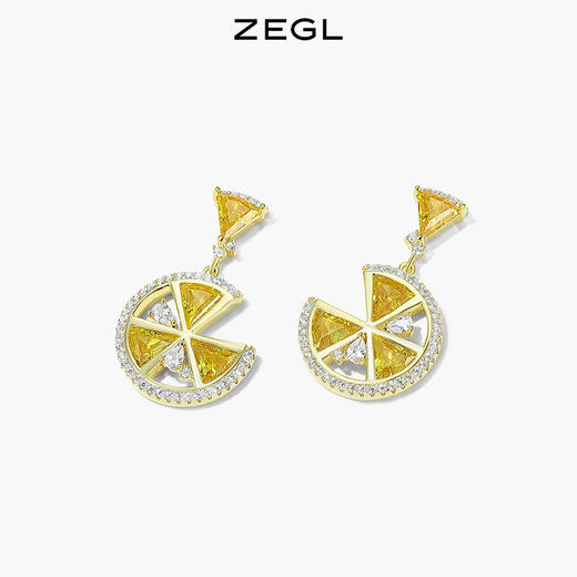 ZEGL设计师水果柠檬耳环女小众设计感高级耳钉925银针夏天耳饰品 商品图1