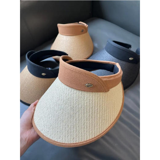 【限时折扣】韩式空顶简约遮阳草帽M（56-58cm） 商品图6