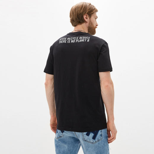 RICHMOND 男士棉质铆钉字母圆领短袖T恤 黑色 RMP19057TS BLACK 商品图1