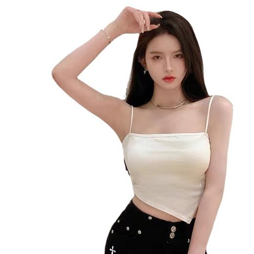 2022时尚新款性感纯色吊带美背内搭裹胸外穿固定杯带胸垫背心防走光抹胸内衣女 商品图4