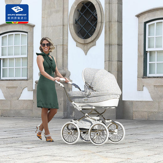 BEBECAR葡萄牙进口婴儿车欧洲高景观避震伯爵贵族四轮宝宝推车（含睡篮） 商品图2