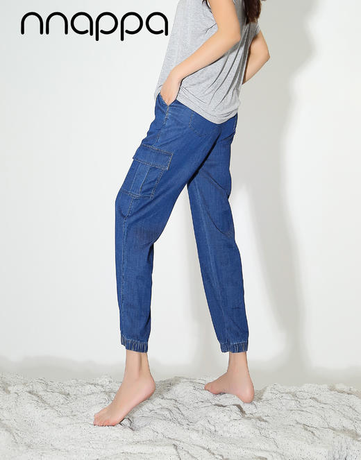 天丝牛仔束脚九分工装裤27031 商品图2