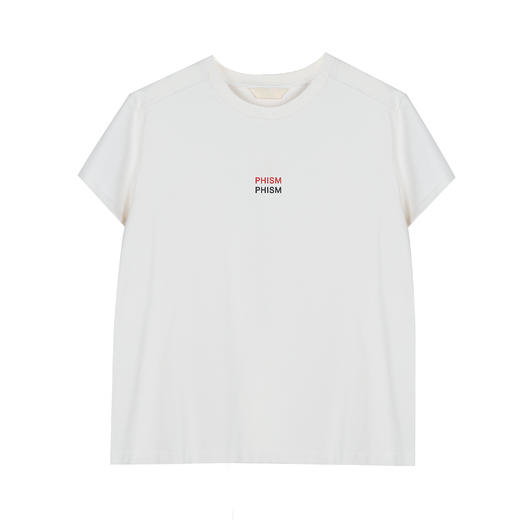 后背开衩短款T恤 商品图0