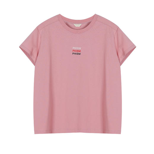 后背开衩短款T恤 商品图0