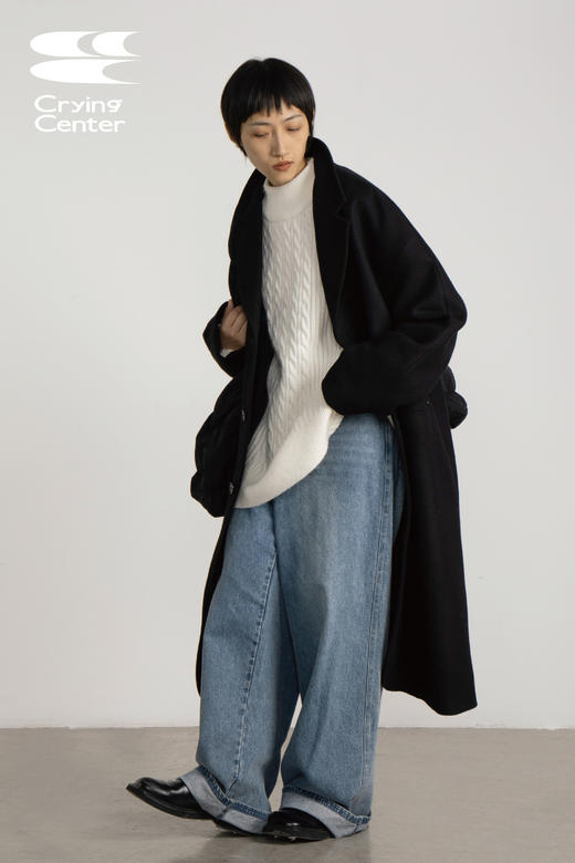 CryingCenter羊毛切斯特大衣 茧型毛呢大衣 商品图5