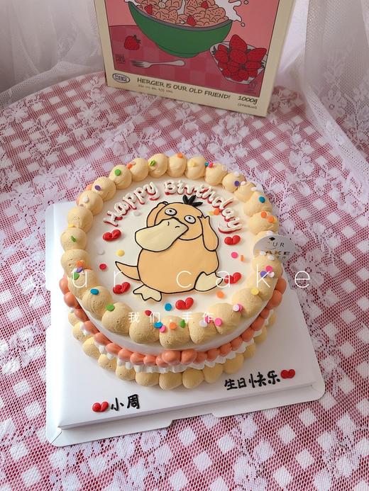 可达鸭复古蛋糕-低糖处理无添加 商品图0