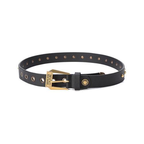 VERSACE JEANS COUTURE范思哲 女士皮革铆钉装饰针扣式皮带腰带黑色 71VA6F03 71627 商品图3