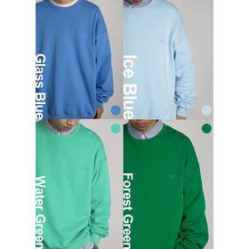 CryingCenter.不同程度的蓝绿卫衣 基础套头经典款