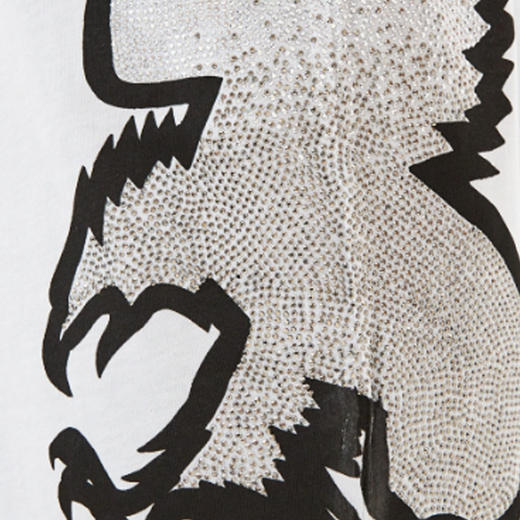 RICHMOND 女士棉质镶钻鹰圆领短袖T恤 白色 RWP19311TS WHITE 商品图2