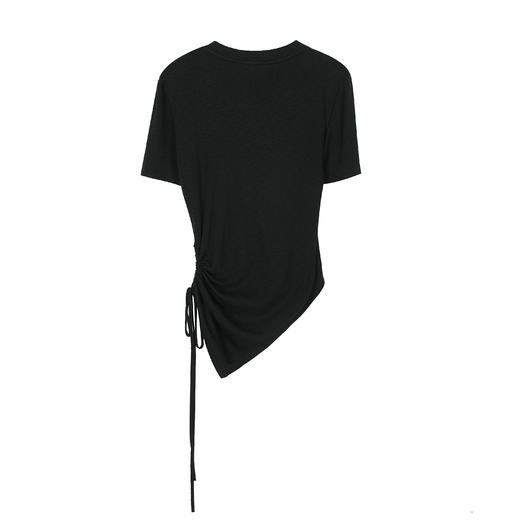 侧底摆抽绳T恤 商品图1