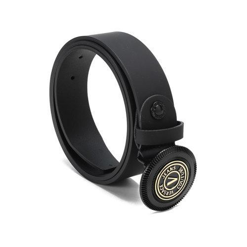 VERSACE JEANS COUTURE范思哲【22春夏新款】男士皮革V字徽章可裁剪板扣式皮带腰带3.5cm 72YA6F08 ZP106 商品图1