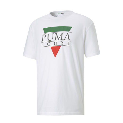 彪马短袖男2022夏季款宽松透气字母印花圆领运动T恤2pu53691302 商品图3