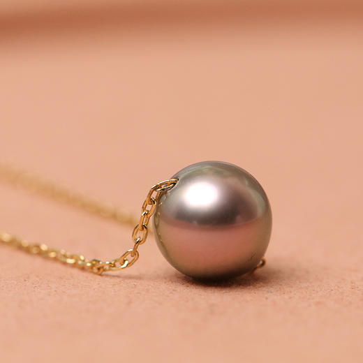 美裕 【顺景】【知顺】银925大溪地黑珍珠吊珠链8-8.5mm黑 105626 商品图4