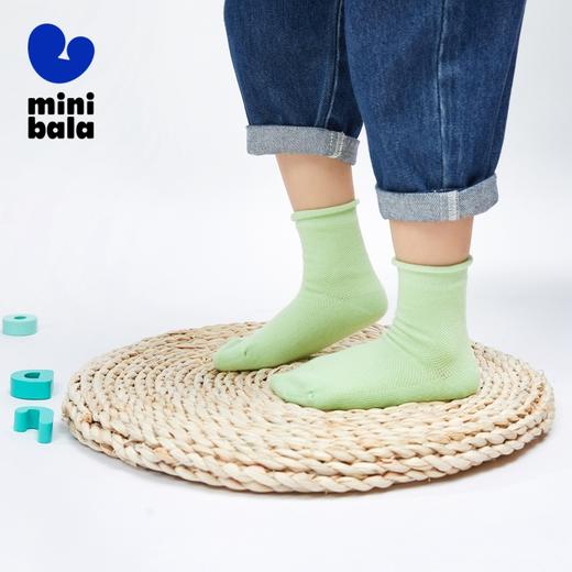 迷你巴拉儿童袜子春季新款舒适透气精梳棉网眼袜5双装 商品图0