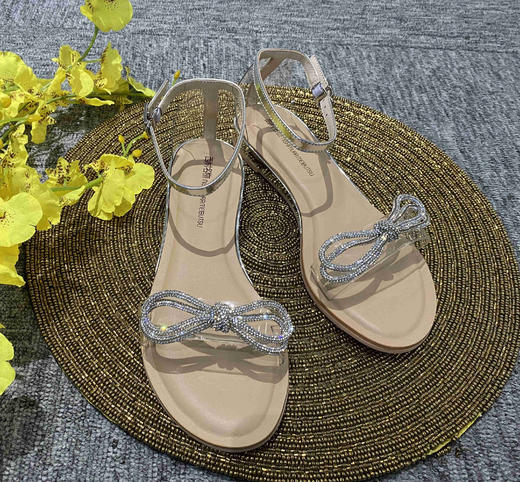 西村名物2021年新款蝴蝶结仙女鞋凉鞋T21BG24281 商品图0