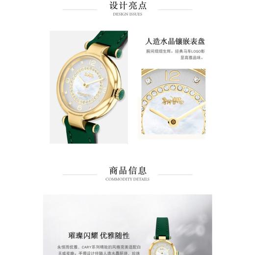 1楼COACH/蔻驰CARY系列小牛皮表带欧美腕表 商品图1