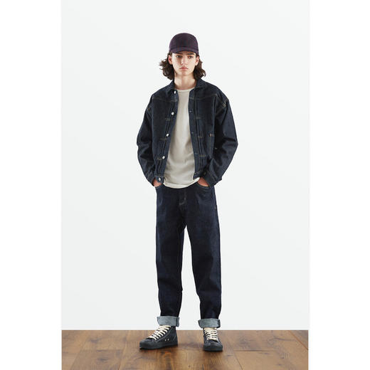 CICADA JEANS 日本児岛进口15oz原色脱浆赤耳丹宁Type 1牛仔夹克 男款 商品图1