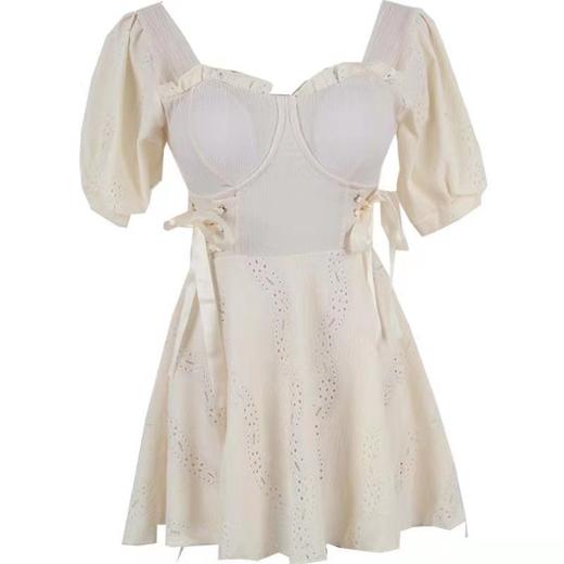 黛唯梵高档泳衣女夏2022新款时尚遮肚显瘦保守连体裙式泳装大码仙气温泉 商品图5