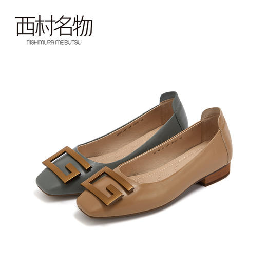 西村名物2023春季新款复古乐福鞋商场同款革简约女单鞋T23AE11658 商品图5