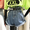 黛唯梵牛仔短裤女2022年夏季韩版新款港风洋气高腰显瘦卷边百搭阔腿裤潮 商品缩略图0