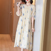 宽松舒适，中长款桑蚕丝印花绑带度假裙子真丝连衣裙（配腰带）KDS-2260 商品缩略图1