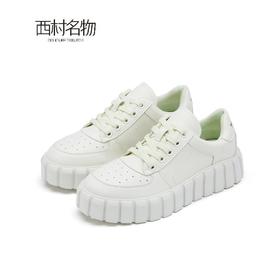 西村名物2021新款时尚休闲鞋小白鞋X21CM34381