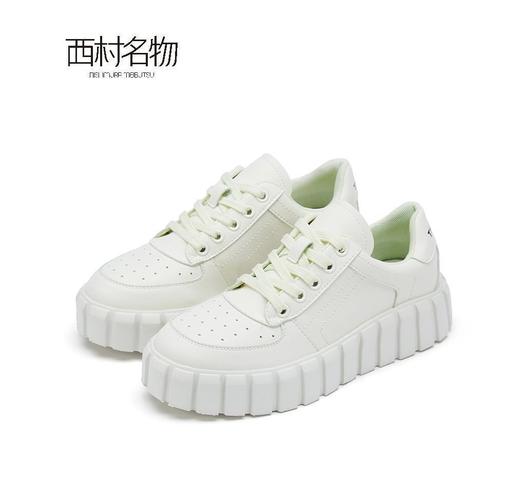 西村名物2021新款时尚休闲鞋小白鞋X21CM34381 商品图0