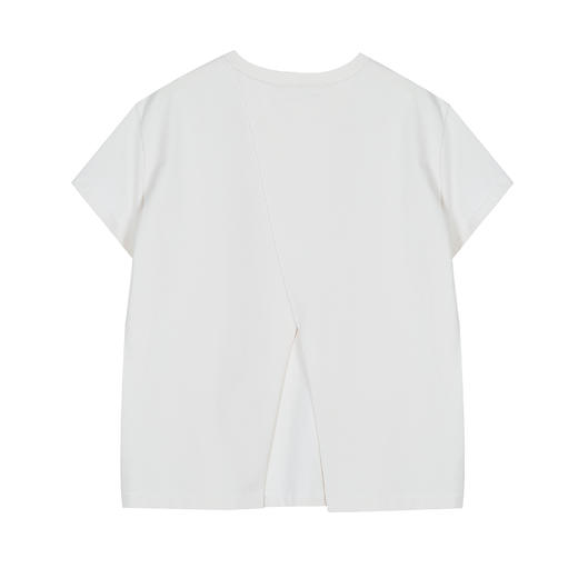 后背开衩短款T恤 商品图1