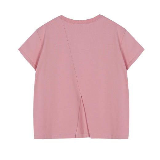 后背开衩短款T恤 商品图1