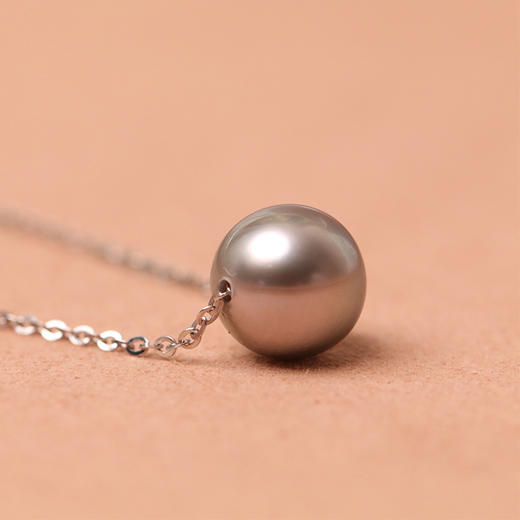 美裕 【顺景】【知顺】银925大溪地黑珍珠吊珠链8-8.5mm黑 105626 商品图3