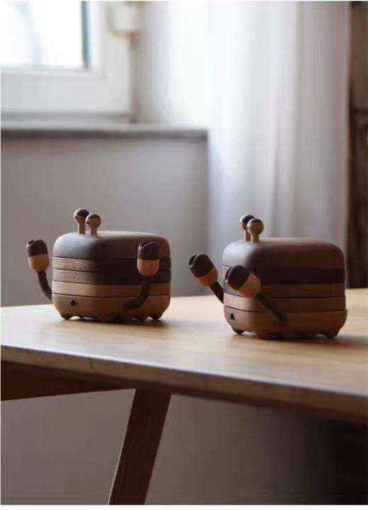 小螃蟹杯垫实木杯托 商品图1