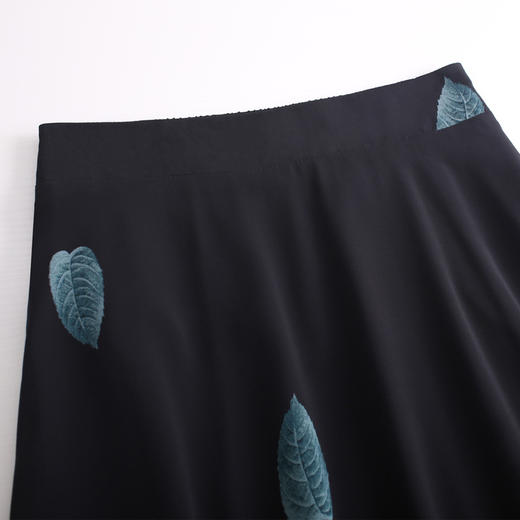 后腰松紧长摆裙印花时尚薄款A字裙长款半身裙MYX-9750 商品图3