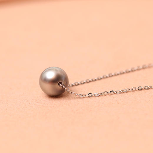 美裕 【顺景】【知顺】银925大溪地黑珍珠吊珠链8-8.5mm黑 105626 商品图9