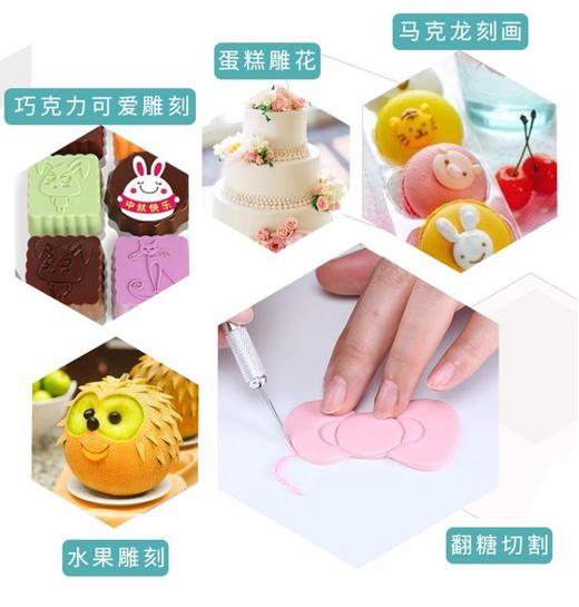 刻刀+6刀片 滑雕刻刀笔 翻糖蛋糕刻刀 切刀笔 斜切刀 商品图1