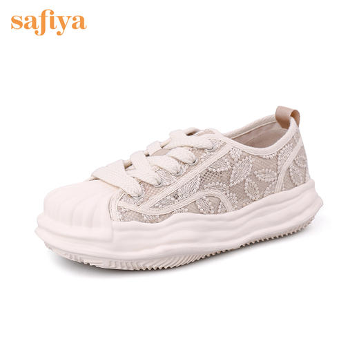Safiya索菲娅贝壳头刺绣蕾丝溶解底休闲鞋2022秋新款SF23112403 商品图1