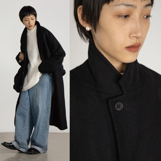 CryingCenter羊毛切斯特大衣 茧型毛呢大衣 商品图2