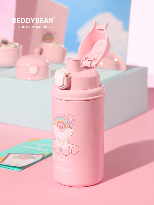 【品牌直发】【杯具熊皮套口袋儿童杯】保温杯 316不锈钢 三杯盖 580ml 商品图7