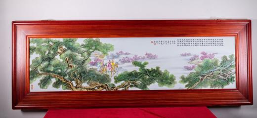 彩孔明出山瓷板 商品图0