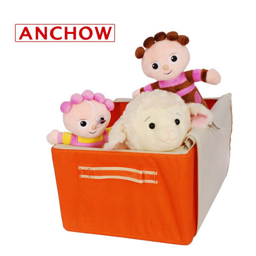 安巢家居  收纳箱  布艺抽屉收纳盒   AJ118橙色 24L 商品图0