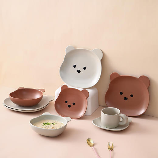 【FaSoLa小熊陶瓷碗盘套装】 商品图0