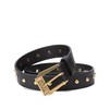VERSACE JEANS COUTURE范思哲 女士皮革铆钉装饰针扣式皮带腰带黑色 71VA6F03 71627 商品缩略图0