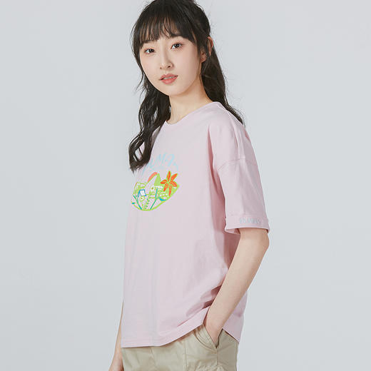 彪马短袖女上衣2022夏季新款运动服女士休闲粉色T恤2pu53673016 商品图1