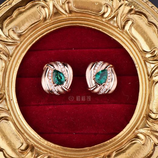 【爱的律动】时尚祖母绿耳钉-CB 12204126 商品图3