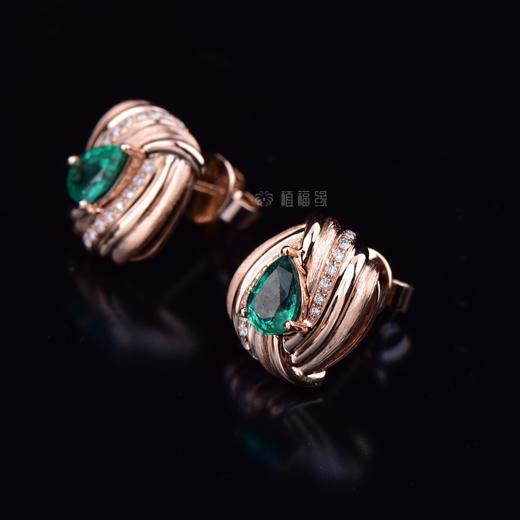 【爱的律动】时尚祖母绿耳钉-CB 12204126 商品图1