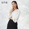 EITIE爱特爱秋季新款时尚镂空白色蕾丝一字肩宽松衫上衣C2213004 商品缩略图0