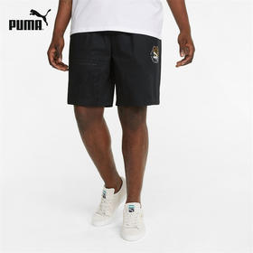 彪马2022夏季新款男子休闲印花抽绳梭织短裤 2pu53694001