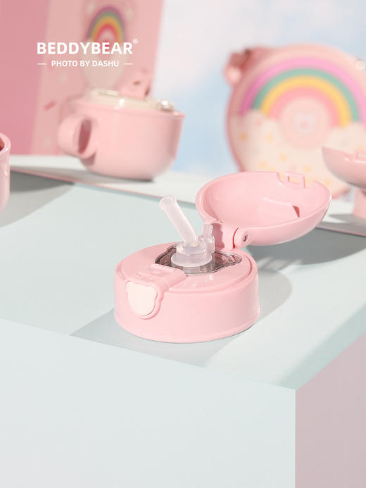 【品牌直发】【杯具熊皮套口袋儿童杯】保温杯 316不锈钢 三杯盖 580ml 商品图6