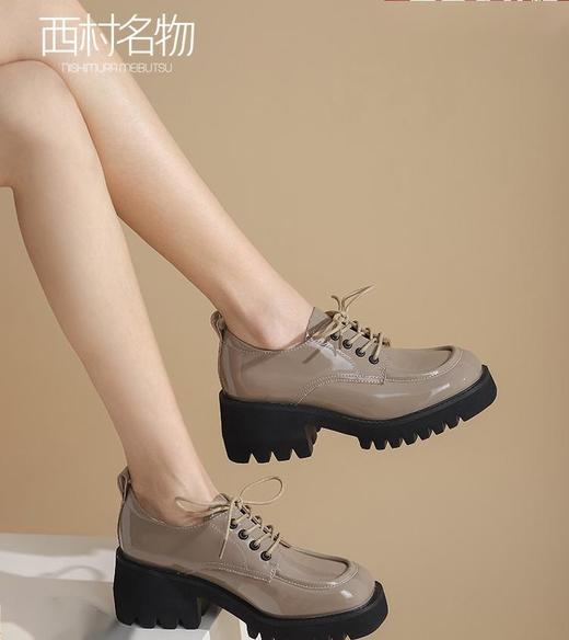 西村名物2022春季新款潮酷牛津鞋女齿轮软厚底JK制服小皮鞋T22AM18671 商品图0